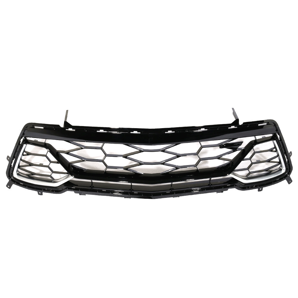 Ikon Motorsports Compatible with 16-18 Chevy Camaro SS 50th Anniversary Front Lower Grille Black 2016 2017 2018