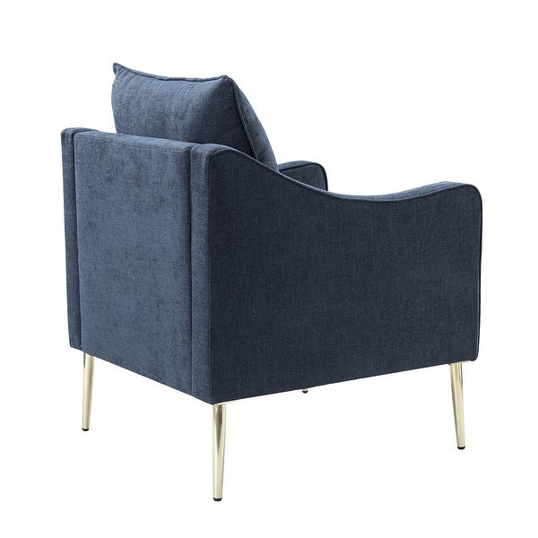 Epopeus Upholstered Accent Armchair with Metal Base Set of 2 by HULALA HOME