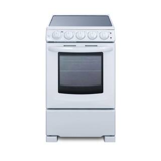 Summit Appliance 20 in. 2.3 cu. ft. Slide-In Electric Range in White REX2051WRT