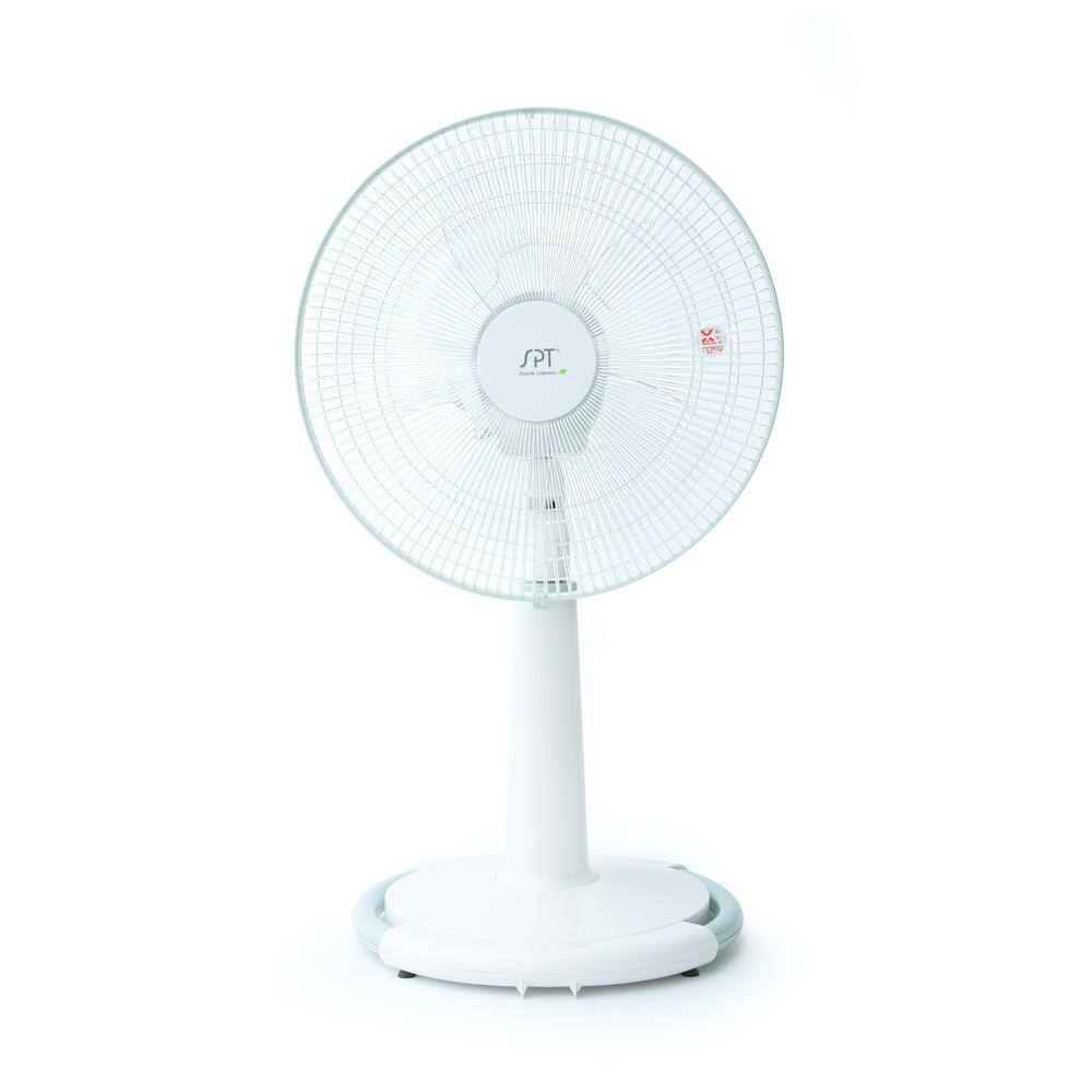 SPT Adjustable-Height 39 in. Oscillating Pedestal Fan with O-shaped Oscillation SF-16S88B