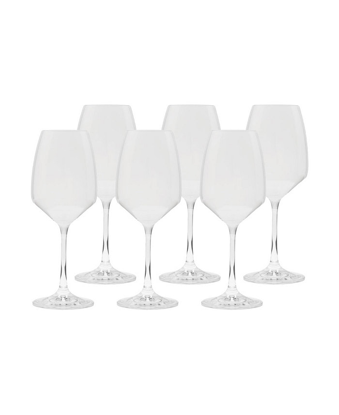 Classic Touch White Wine Glasses with Stem 9 Set of 6