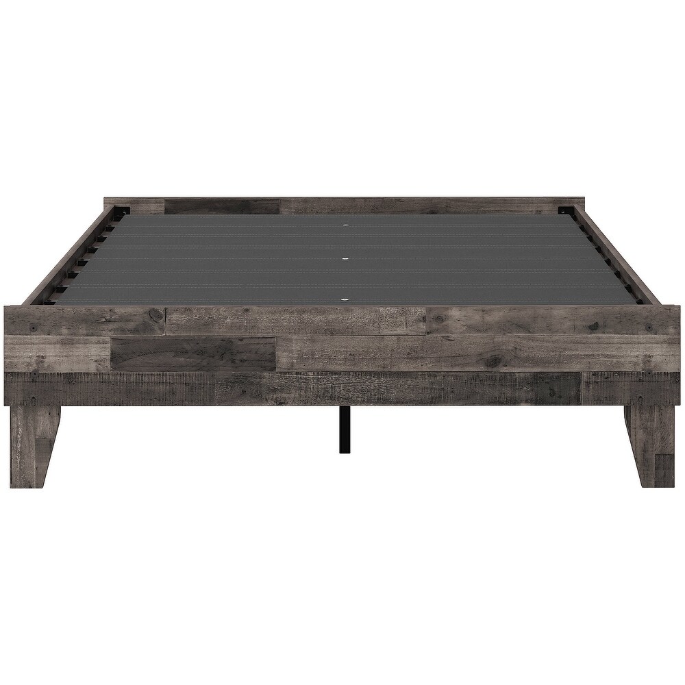 Signature Design by Ashley Neilsville Weathered Woodgrain Platform Bed