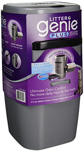 Litter Genie Plus Ultimate Cat Litter Odor Control Pail - Silver