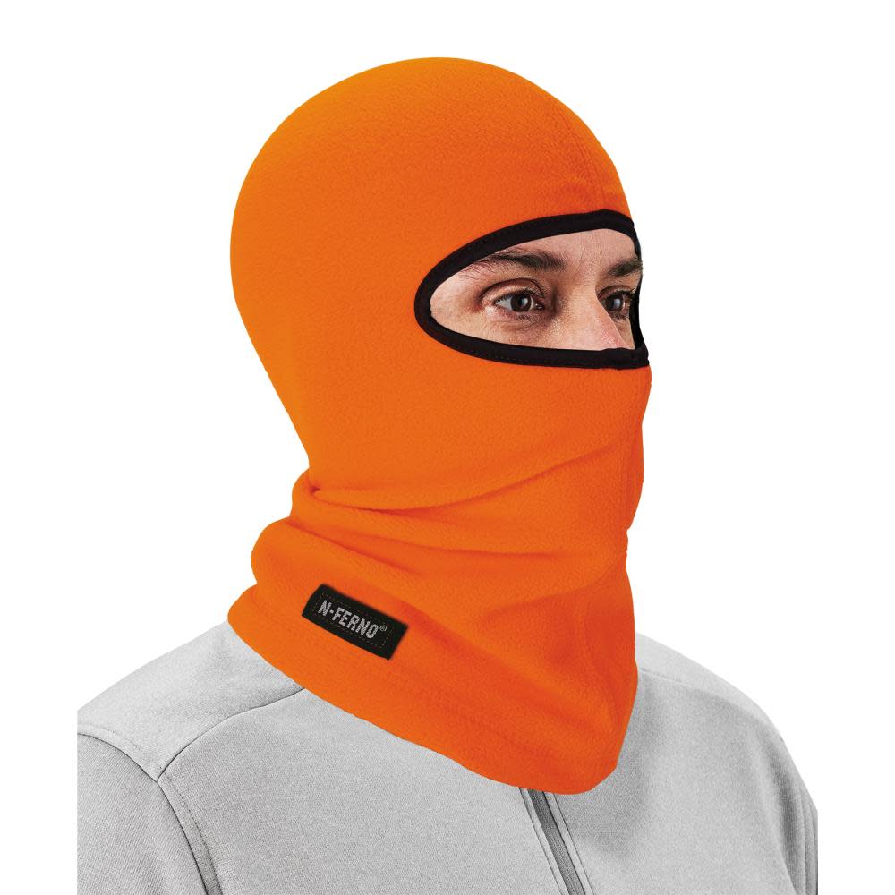 Ergodyne N-Ferno 6821 Orange Balaclava Face Mask ; Fleece ;