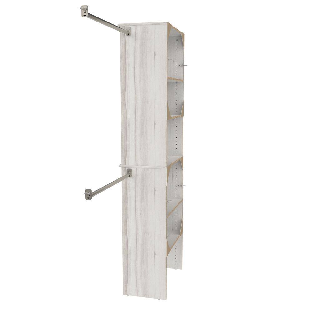 ClosetMaid Style+ 84 in. W - 120 in. W Bleached Walnut Wood Closet System 4367