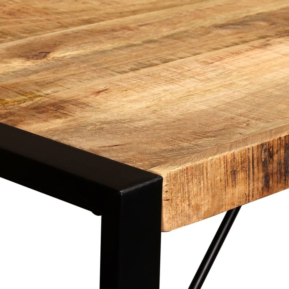 vidaXL Dining Table Solid Rough Mango Wood 47.2\