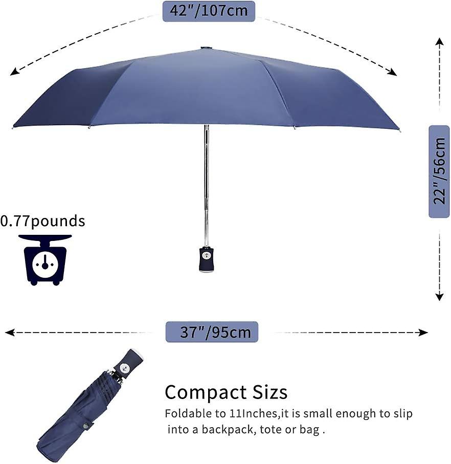 Liangnv Uv Sun Umbrella Compact Folding Travel Umbrella Auto Open And Close For Windproof， Rainproof and 99.98% Uv Protection Parasol With Black Anti-uv