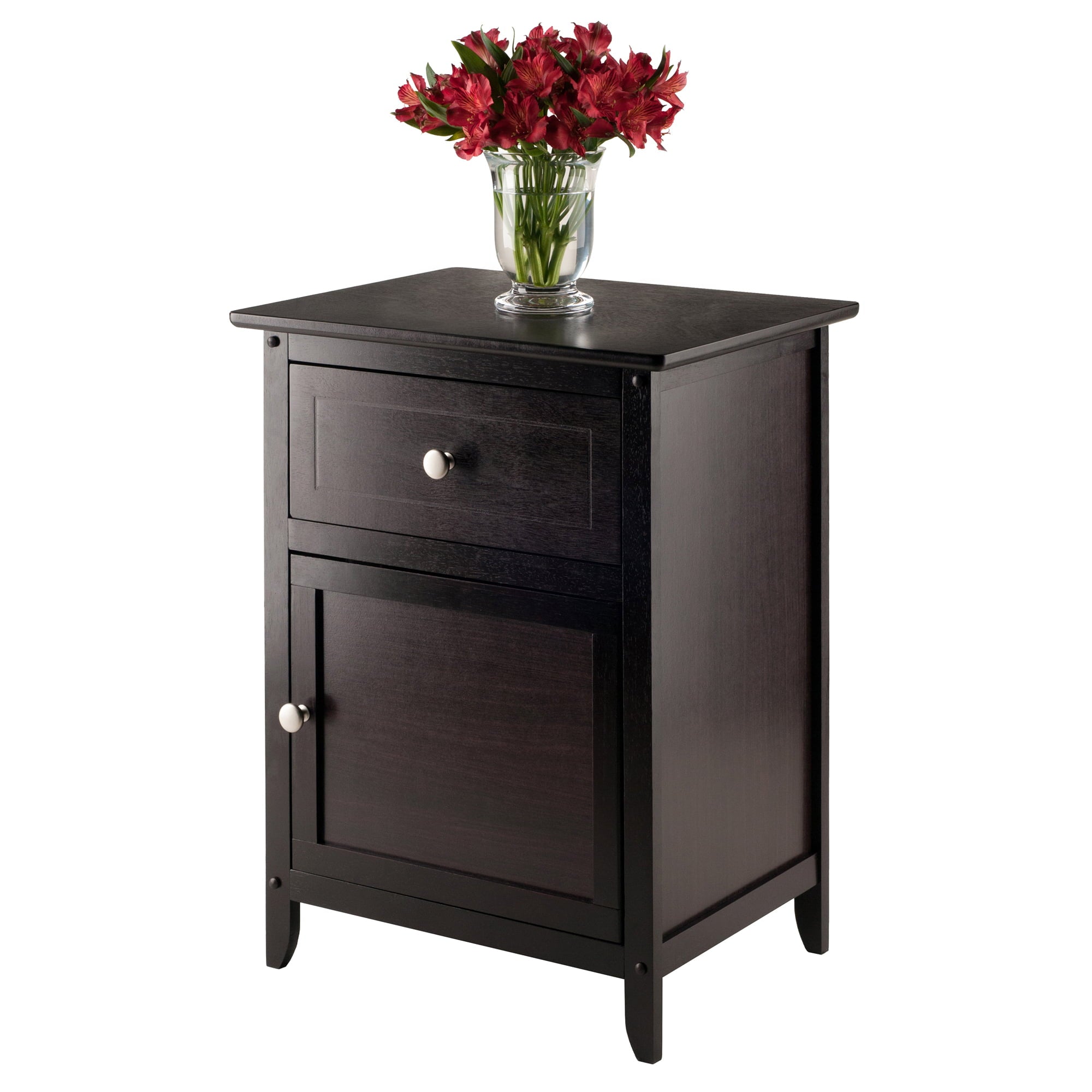 Winsome Wood Eugene Accent Table, Nightstand, Espresso Finish