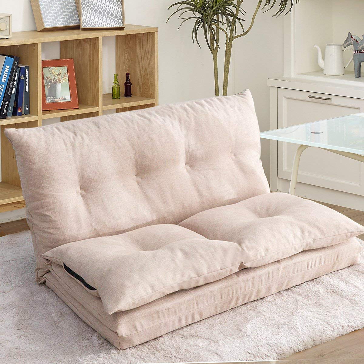 Lixada Sofa, Beige Polyester