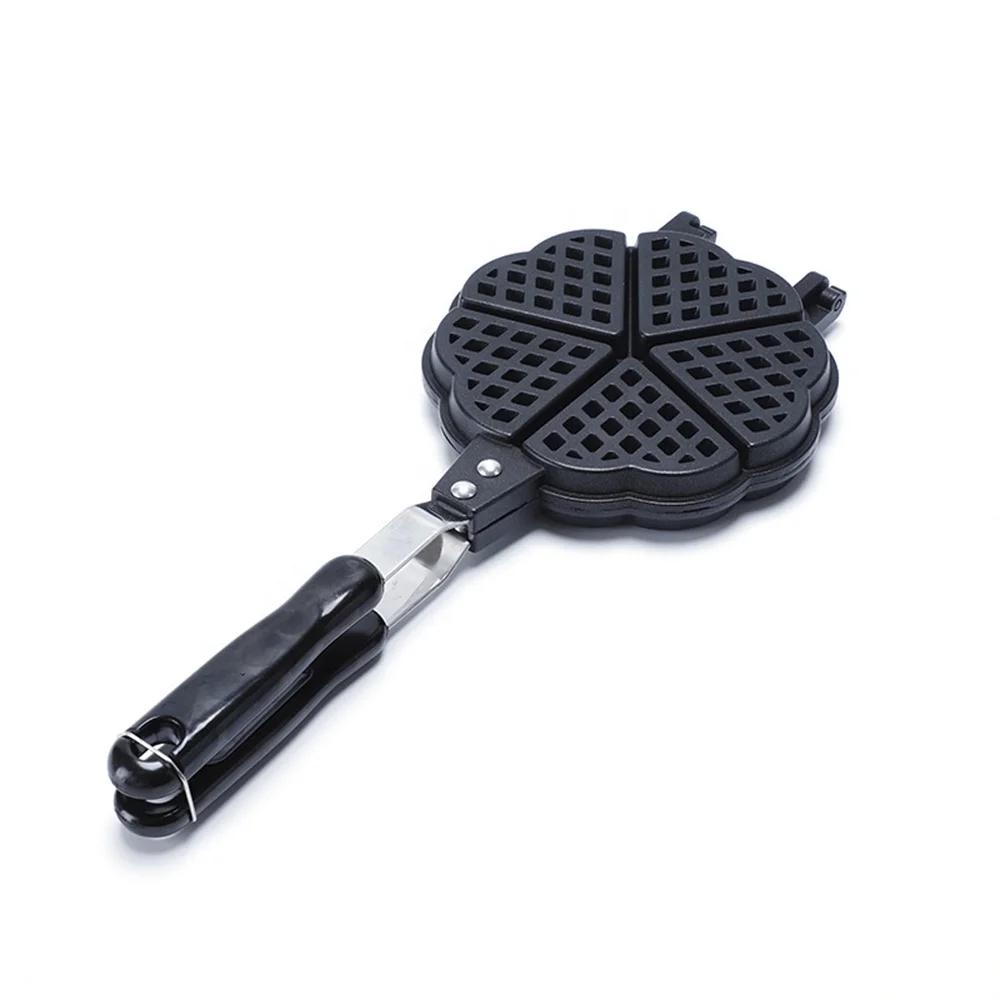 C11 WM5021 Ultralight Aluminum Material Flower Heart Shaped Custom Mini Waffle Irons for Camping and Hiking