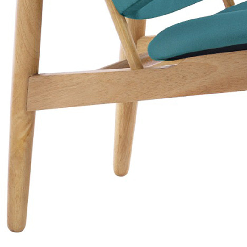 VERONIC Lounge Chair - Teal & Natural