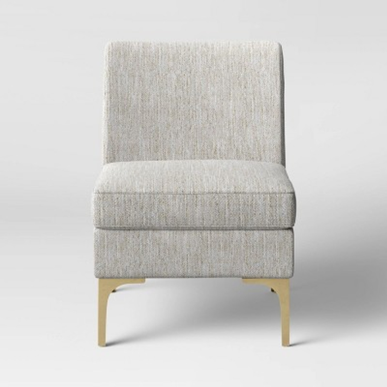 Joslyn Brass Leg Fully Assembled Accent Chair Gray Woven - Project 62™