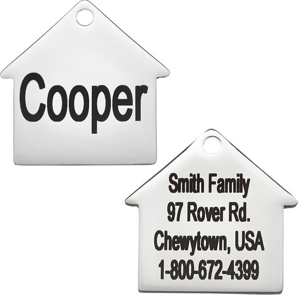 Frisco Stainless Steel Personalized Dog ID Tag， Dog House