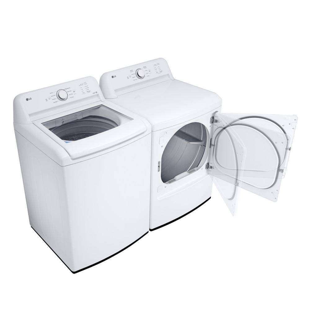 LG 4.1 cu. ft. Top Load Washer with Agitator in White WT6105CW