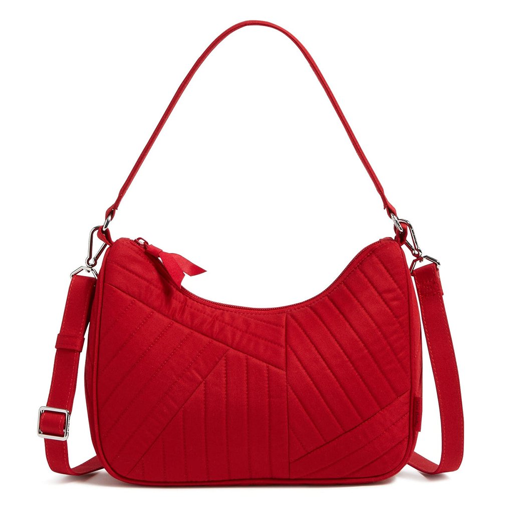 Vera Bradley  Frannie Crescent Crossbody Bag in Cardinal Red