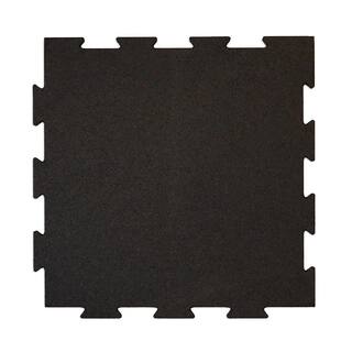 Survivor SportFloor Interlocking isometric Black 24 in. x 24 in. x 0.25 in. Rubber GymWeight Room Flooring Tiles (32 sq. ft.) (8-Pack) 01020605000