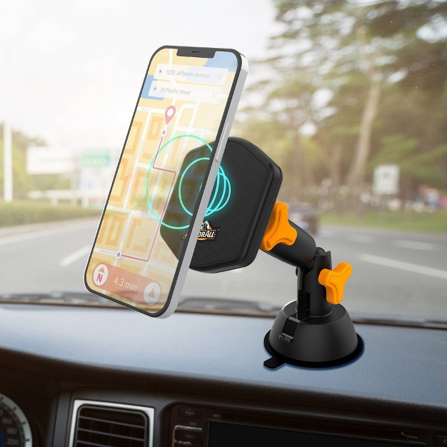 Armor All Wireless Charging Magnetic Phone Mount With Suction Cup