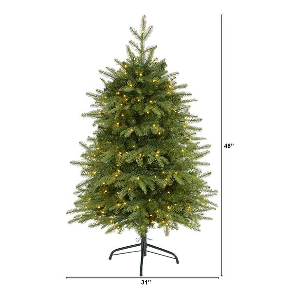 4' Vancouver Fir Natural Look Christmas Tree with 250 Clear LED