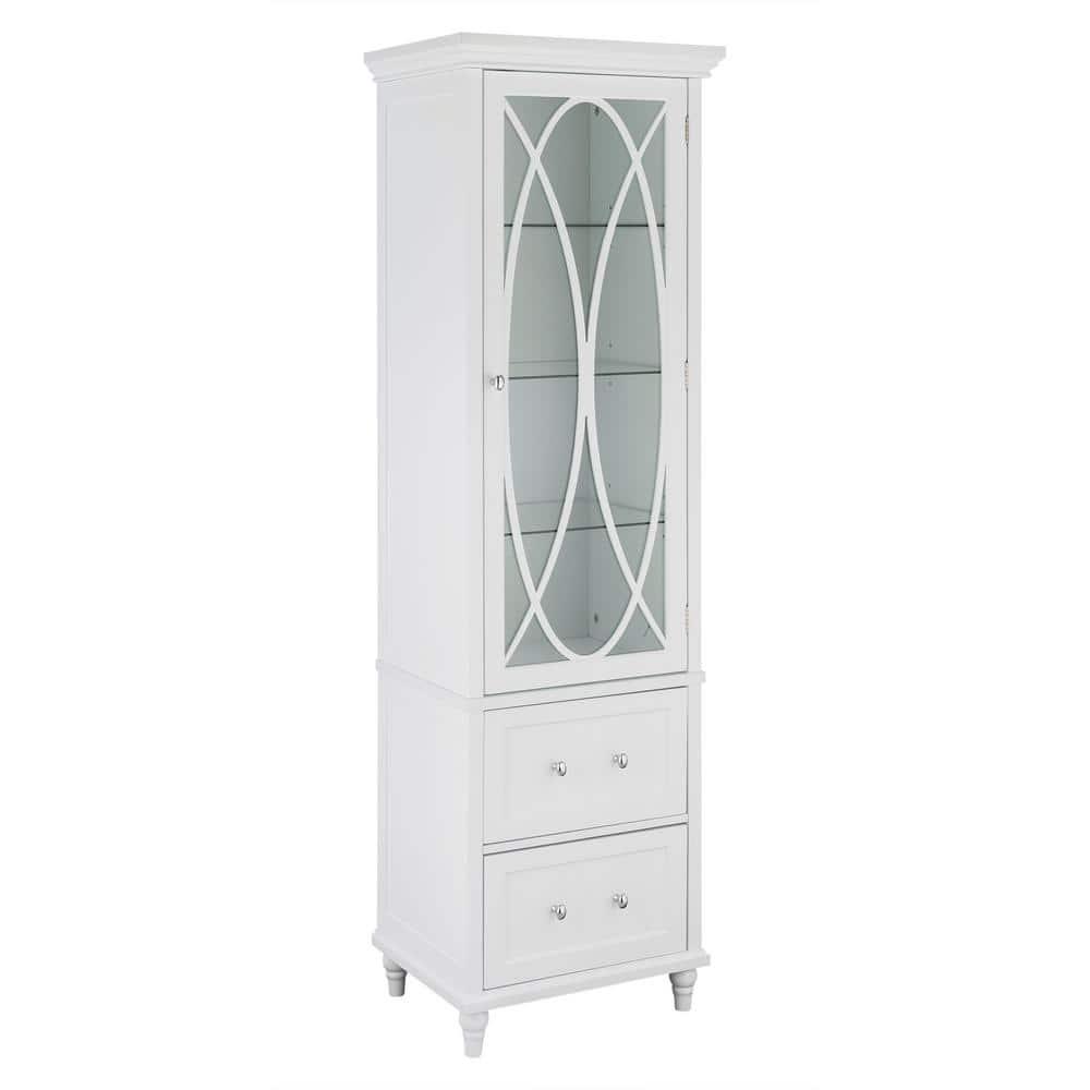 Teamson Home Florence 60 in H Linen Tower in White