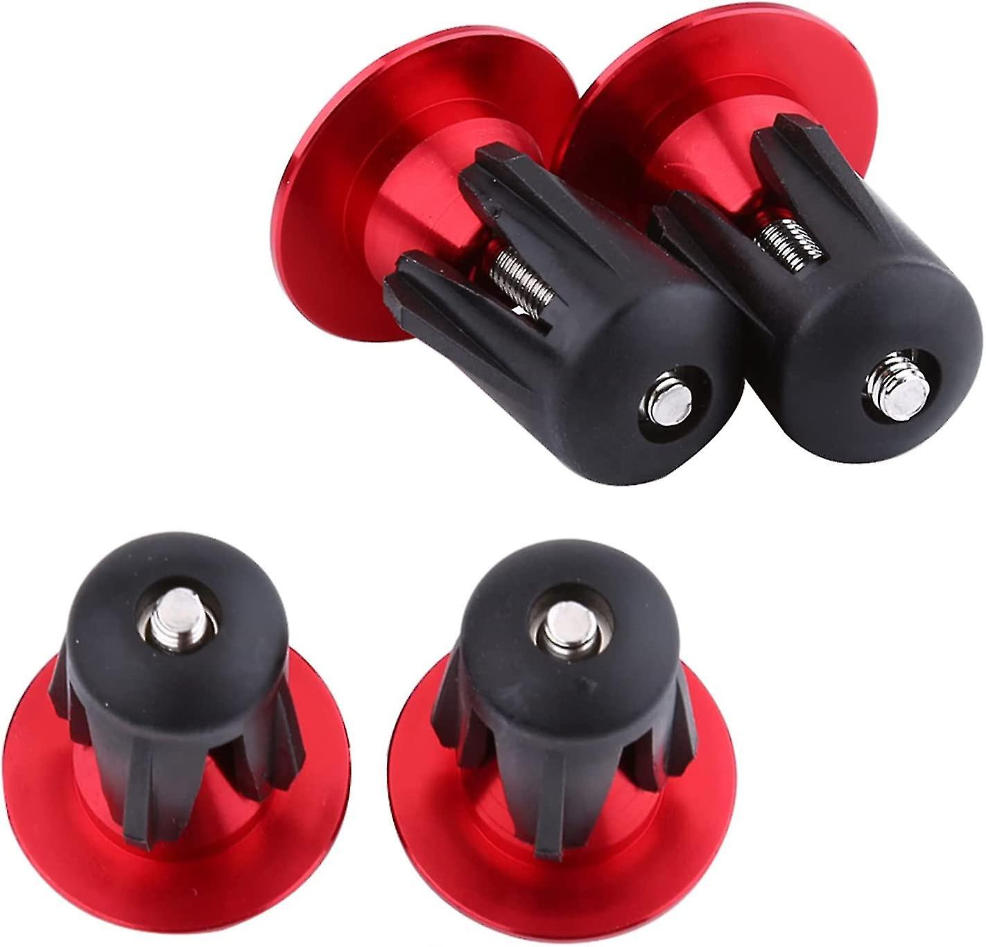 Bicycle Handlebar Stem Grip End Plugs Rod End Plugs Fit Most Bicycles Road Bicycles (black Red) (2pcs)