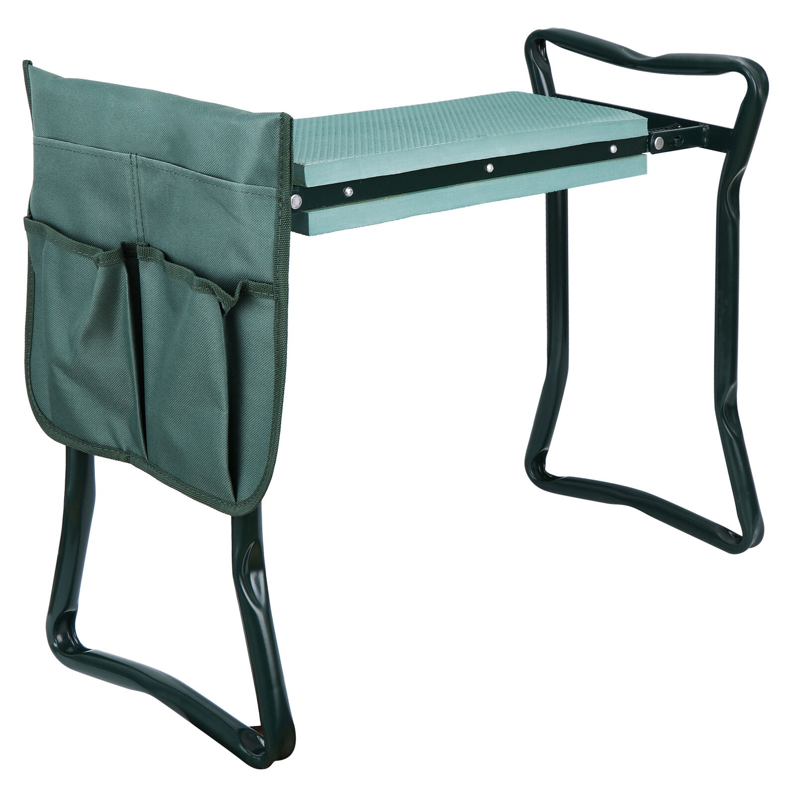 Folding Garden Kneeler Bench Kneeling Soft Eva Pad Seat With Stool Pouch