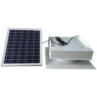 Remington Solar 40-Watt 1875 CFM White Commercial Solar Powered Attic Fan SF40-WH