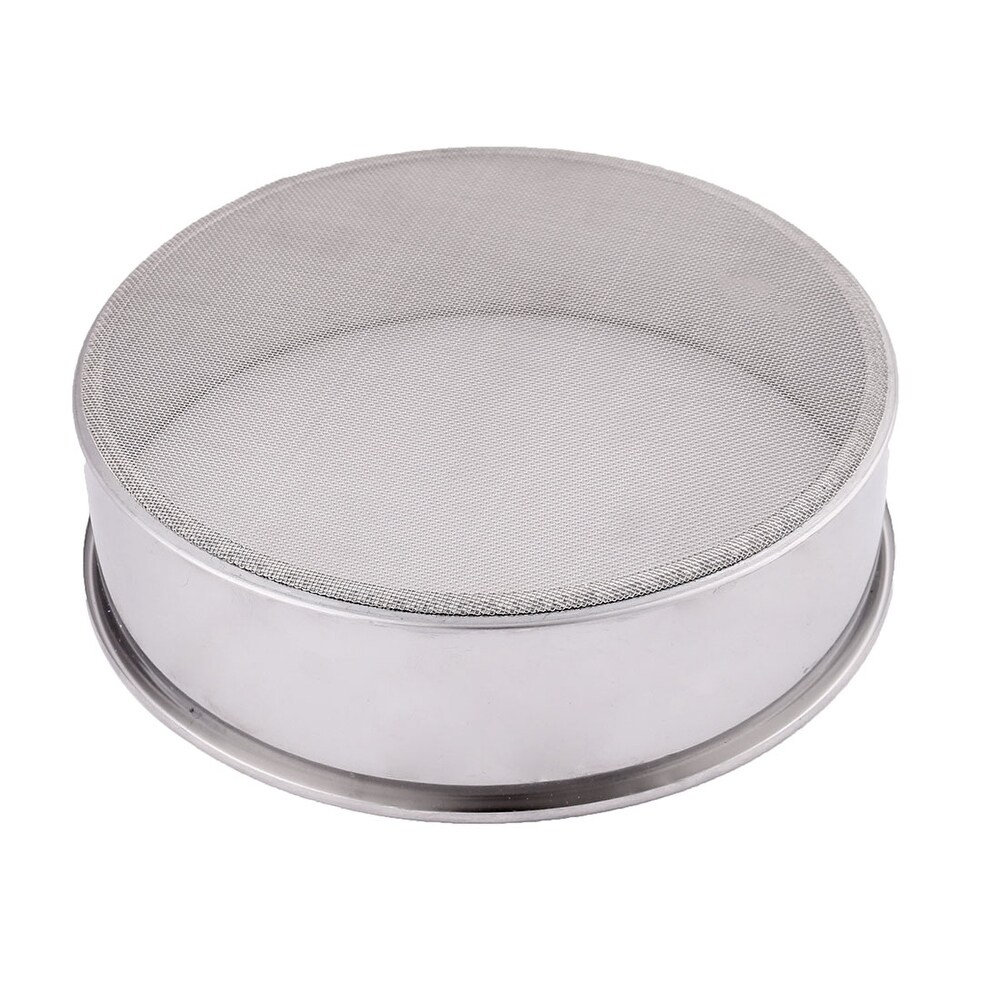 Kitchen Stainless Steel Round Shaped Flour Sugar Mesh Sifter Strainer   Silver   6\