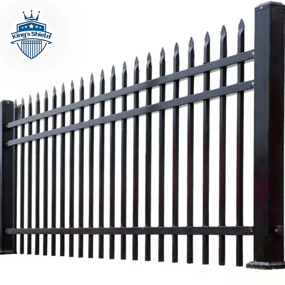 Fence Outdoor Decorative Custom Black Fence Panels Aluminum Metal Garden Fences For Houses