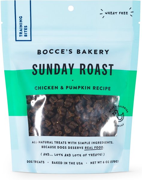 Bocce's Bakery Sunday Roast Chicken and Pumpkin Recipe Training Bites Dog Treats