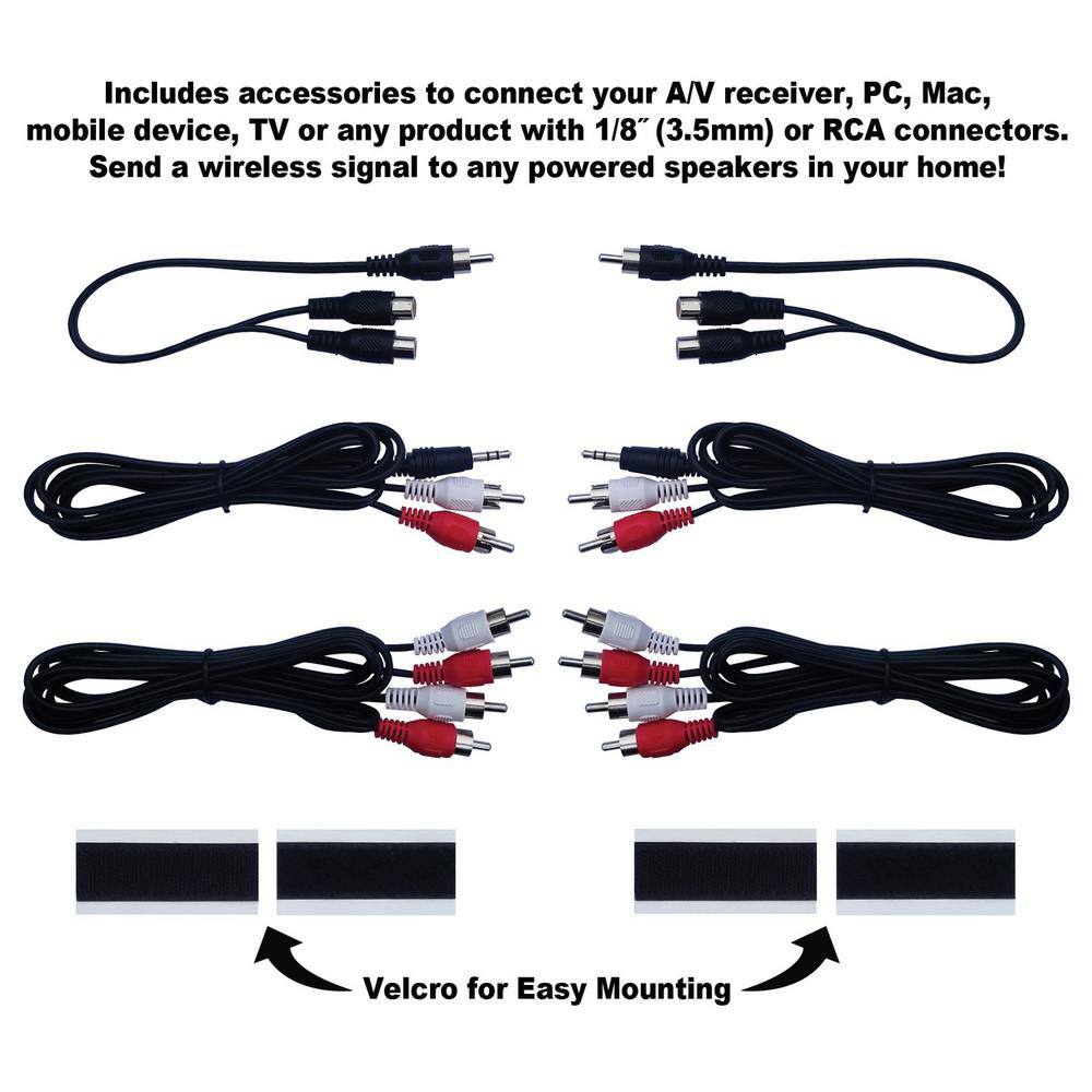 BIC America Wireless TransmitterReceiver Kit for Hookup of Wireless Subwoofers and Wireless Powered Speakers WTR-SYS