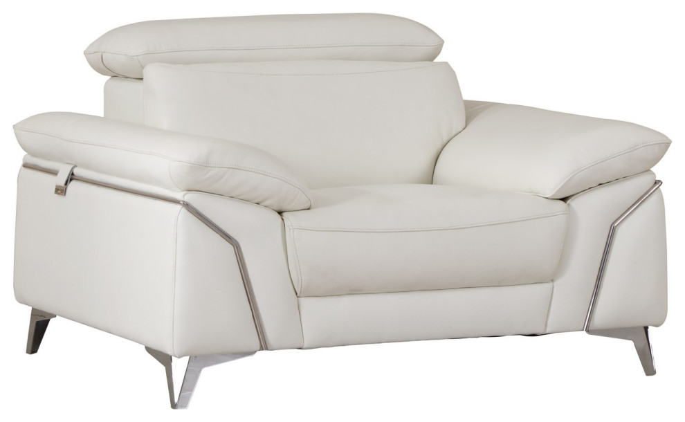 68  x27 x27x41  x27 x27x39  x27 x27Modern White Leather Sofa And Loveseat   Midcentury   Living Room Furniture Sets   by UStradeENT LLC  Houzz