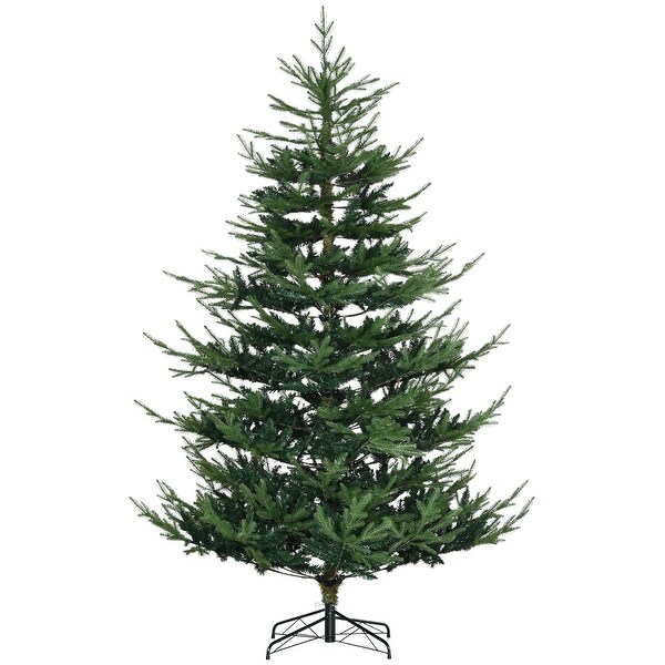 HOMCOM 7.5 ft. Artificial Unlit Christmas Tree with Stand