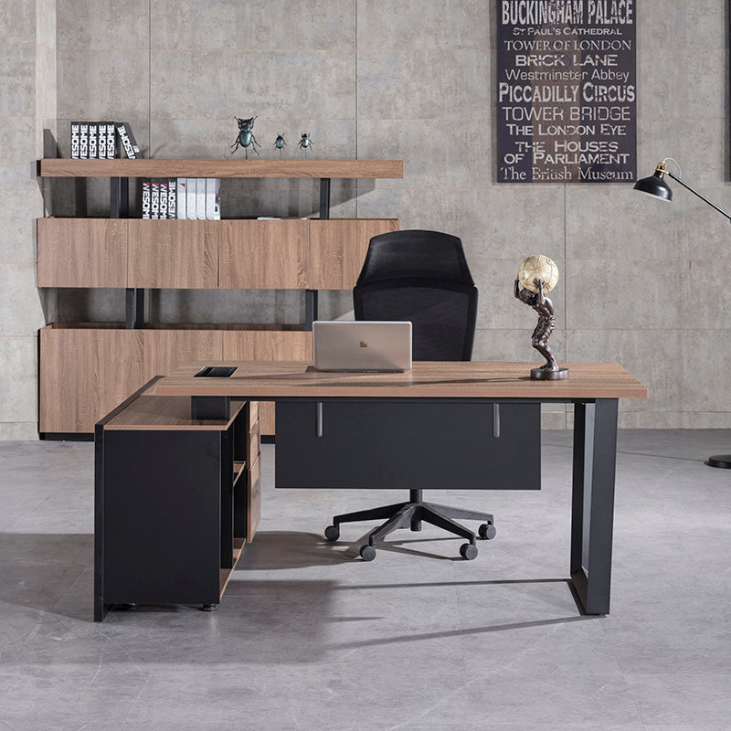 ADRIANO Executive Office Desk with Right Return 160-180cm - Light Brown