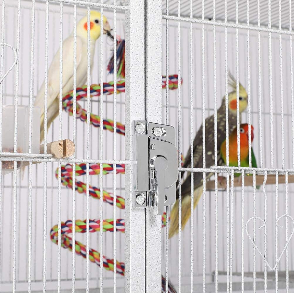 69'' Extra Large Bird Cage Metal Parrot Cage w/Detachable Stand for Mid-Sized Parrots Cockatiels Conures Parakeets Lovebirds Budgie Finch