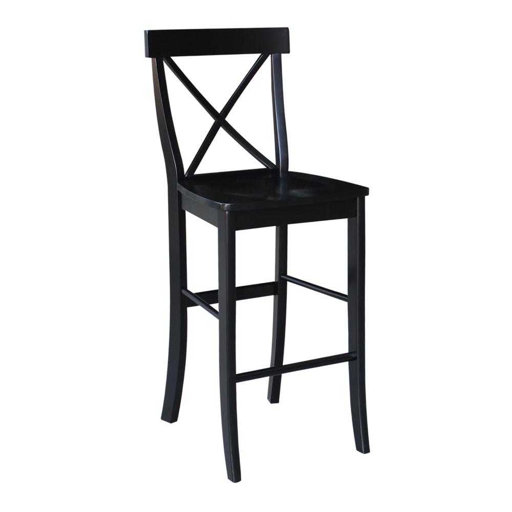 International Concepts Crossback 29 Barstool， Multiple Finishes