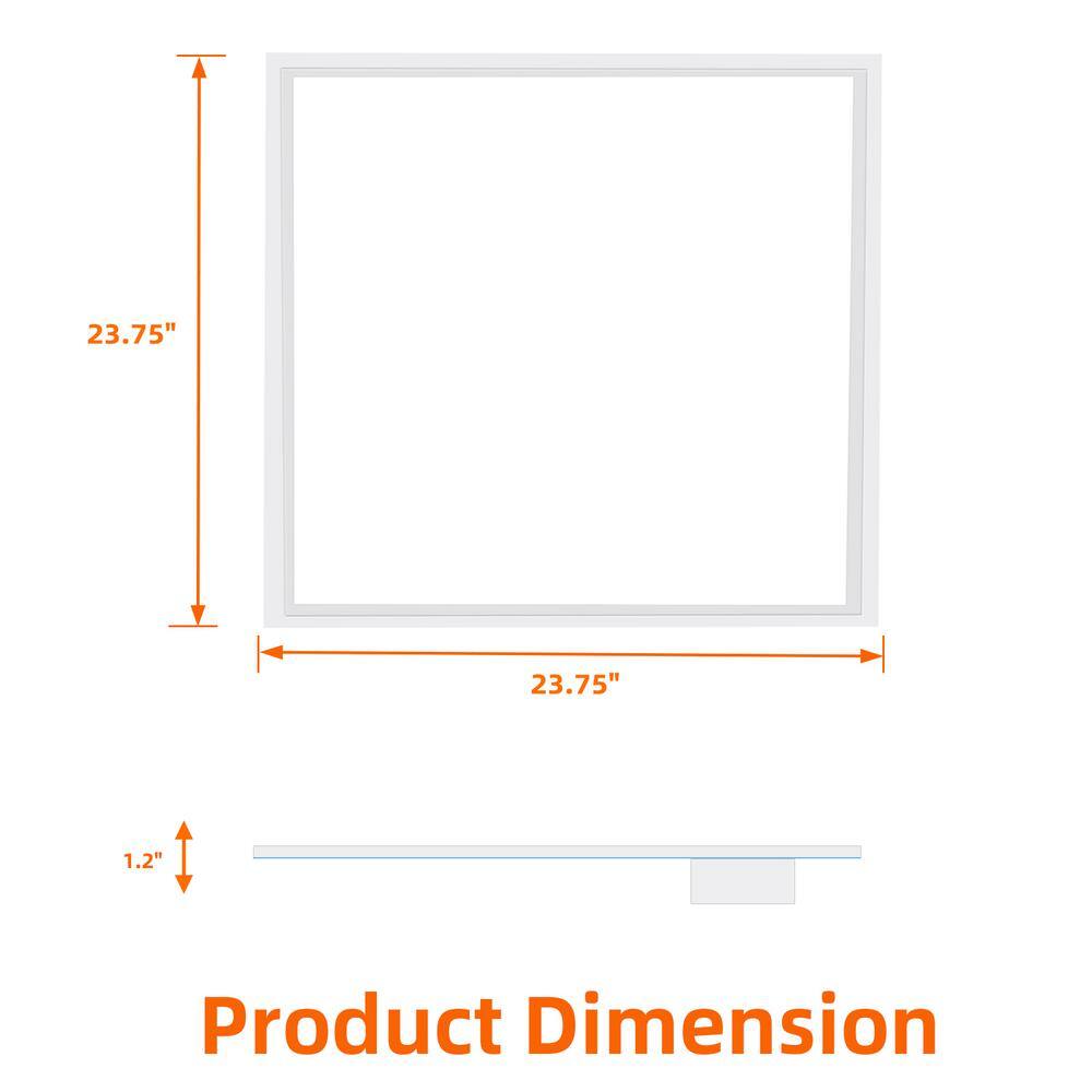 WYZM 2 ft. x 2 ft. 5800 Lumens Integrated LED Panel Light 5000K Office Lighting (4-Pack) 2x2-4pc-B