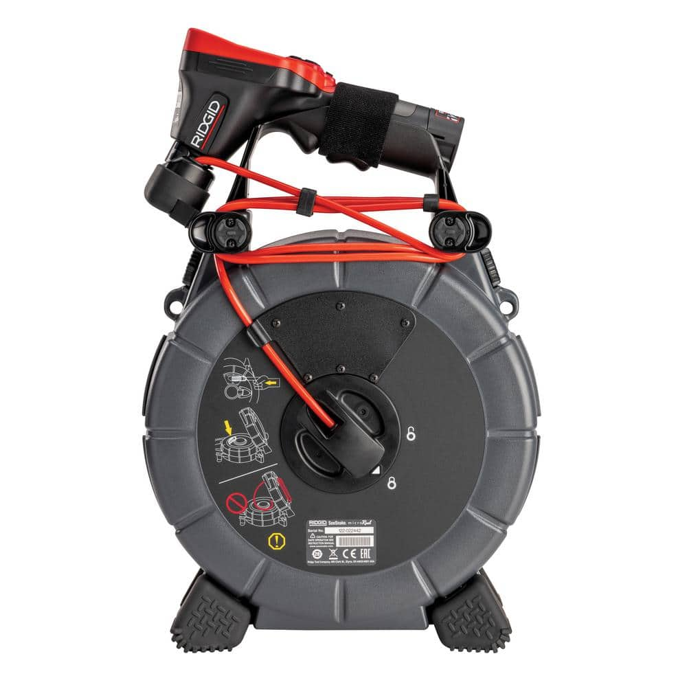 RIDGID SeeSnake MicroReel Drain Snake Video Inspection System with CA-350 Inspection Camera for Lines up to 100 ft. 40808