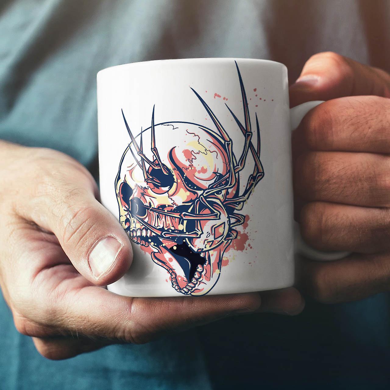 Horror Spider On Skull NEW White Tea Coffee Ceramic Mug 11 oz | Wellcoda