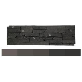 GenStone Stacked Stone Iron Ore 12 in. x 42 in. Faux Stone Siding Panel G2SSIOHP