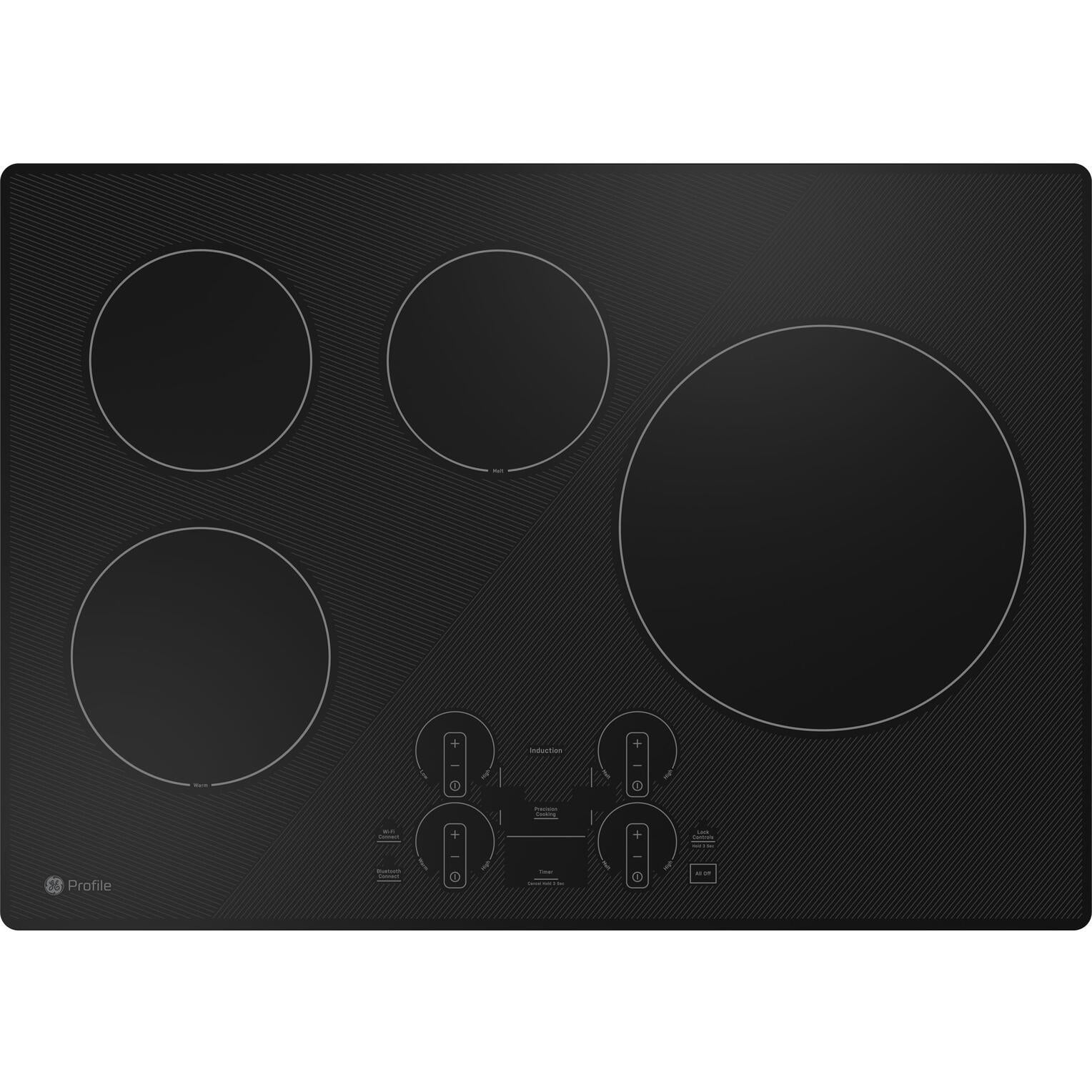 GE Profile 30-inch Built-in Induction Cooktop with Wi-Fi PHP7030DTBB