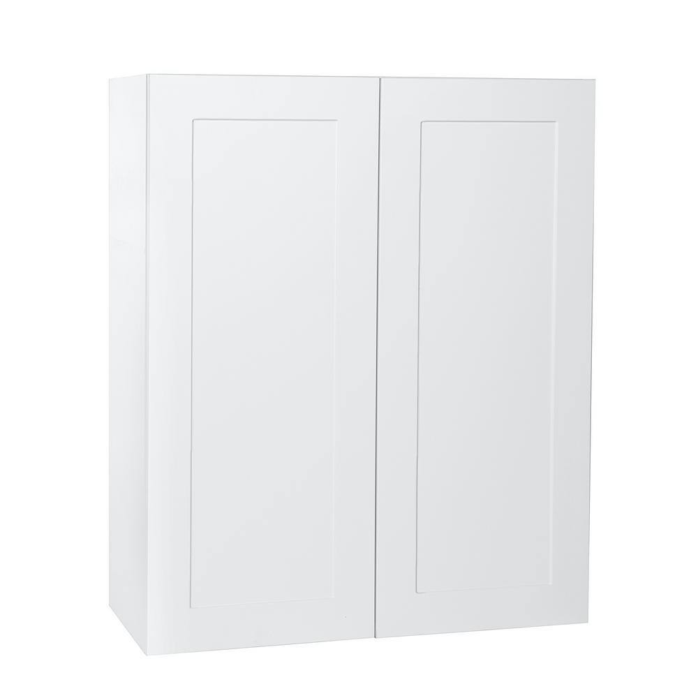 Cambridge Quick Assemble Modern Style with Soft Close White Shaker Wall Kitchen Cabinet 2 Door (36 in W x 12 D x 36 in H) SA-WU3636-SW