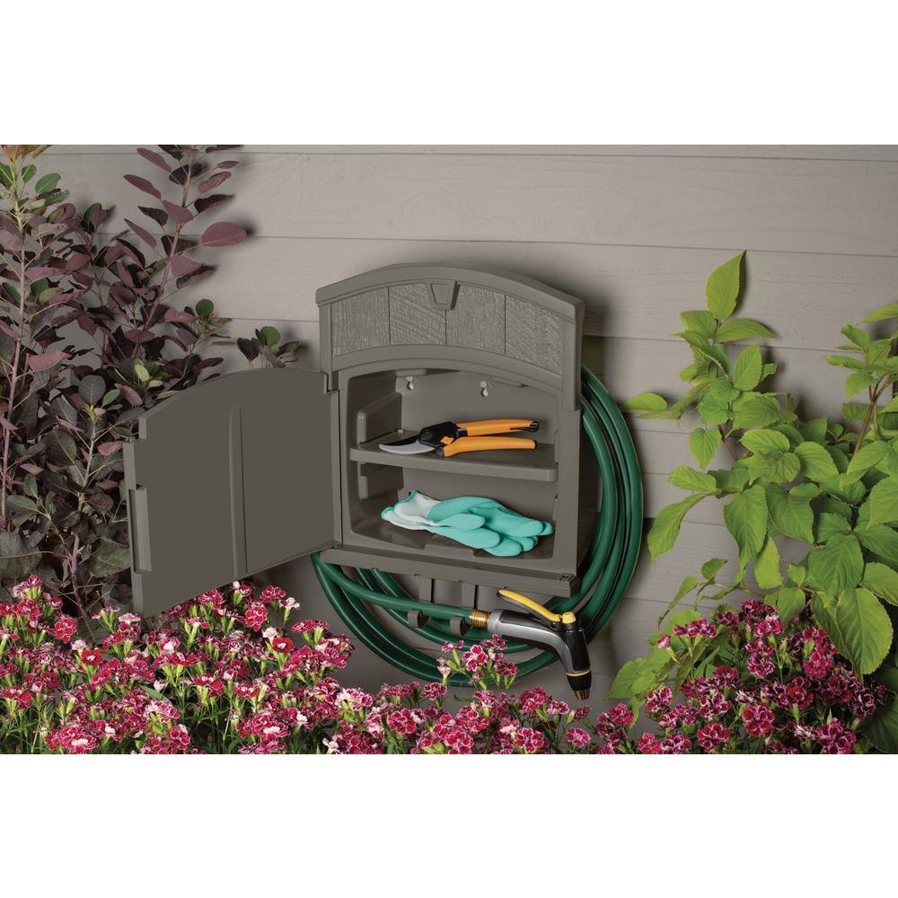 Suncast 150 ft. Farmington Hose Hanger Cabinet - Stoney CPLFHH150