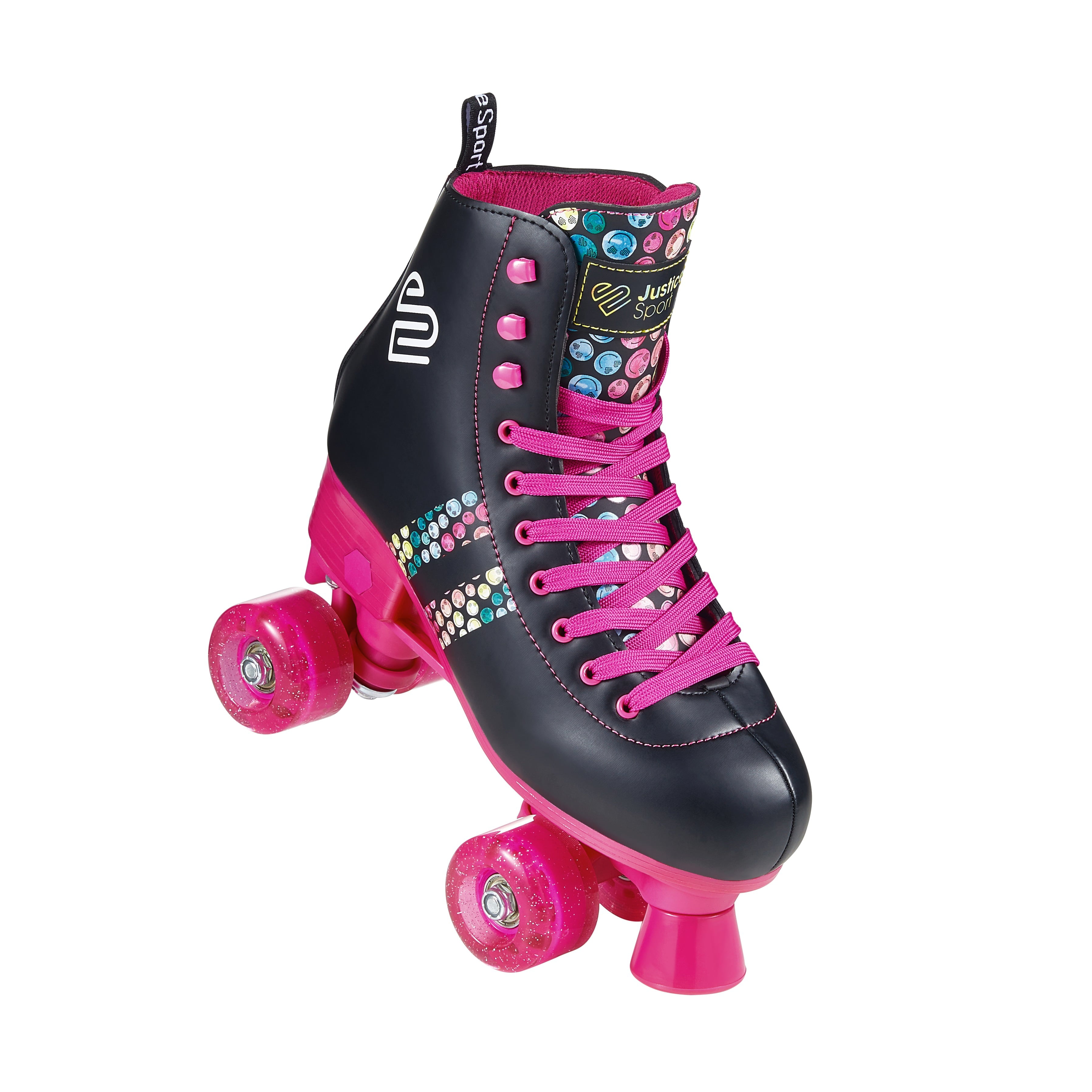 Justice Quad Roller Skates for Girls Ages 5-8， Size 12-2