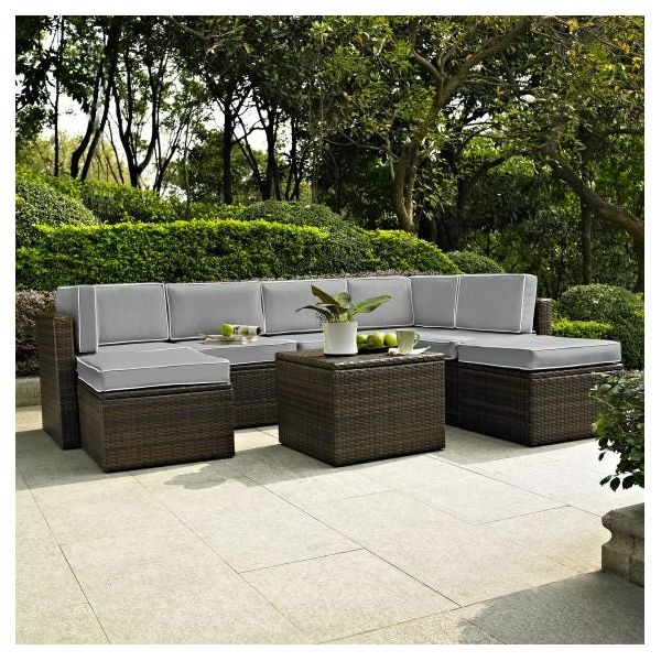 Palm Harbor 8Pc Outdoor Wicker Sectional Set