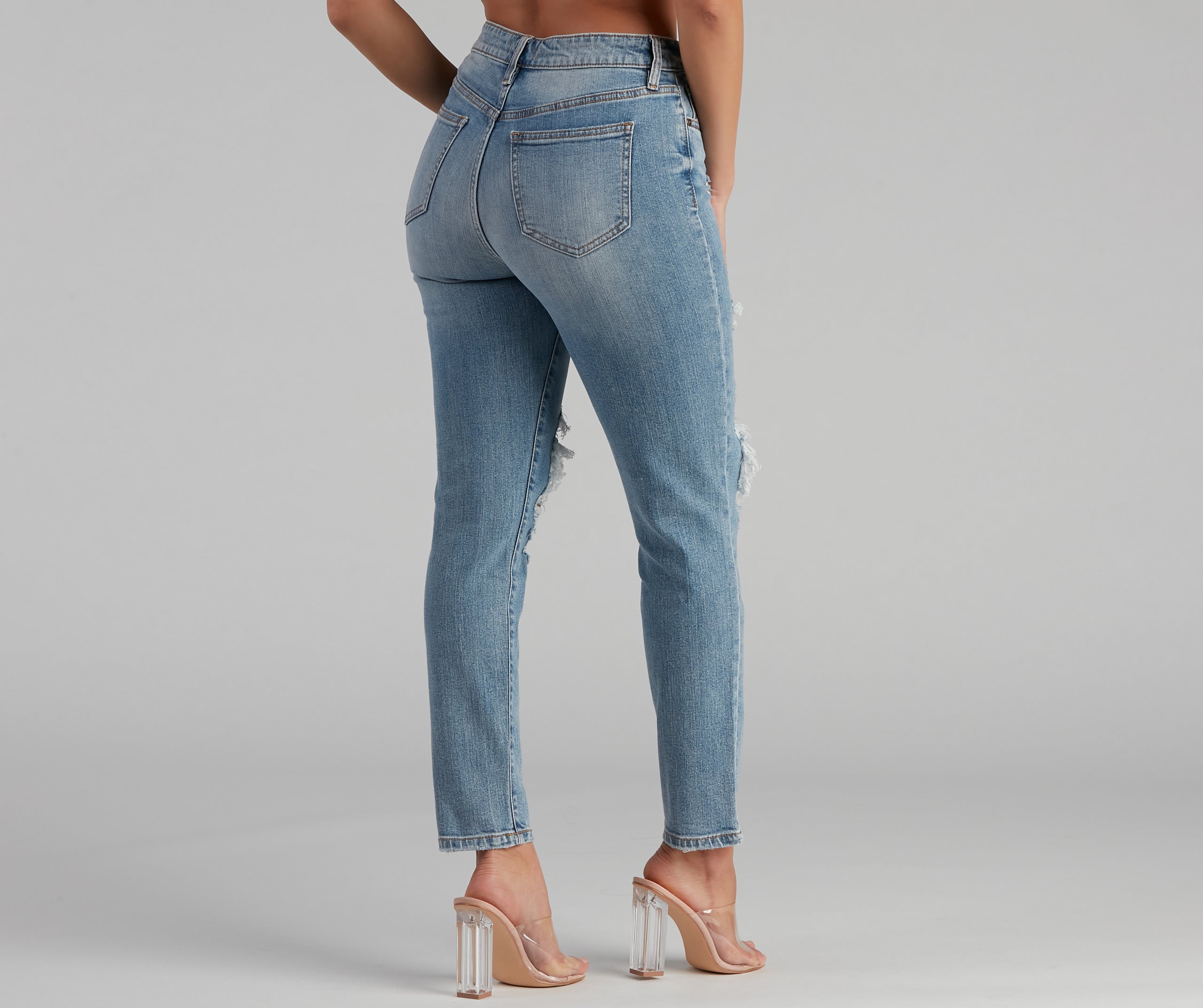 Tobi Super High Waist Mom Jeans