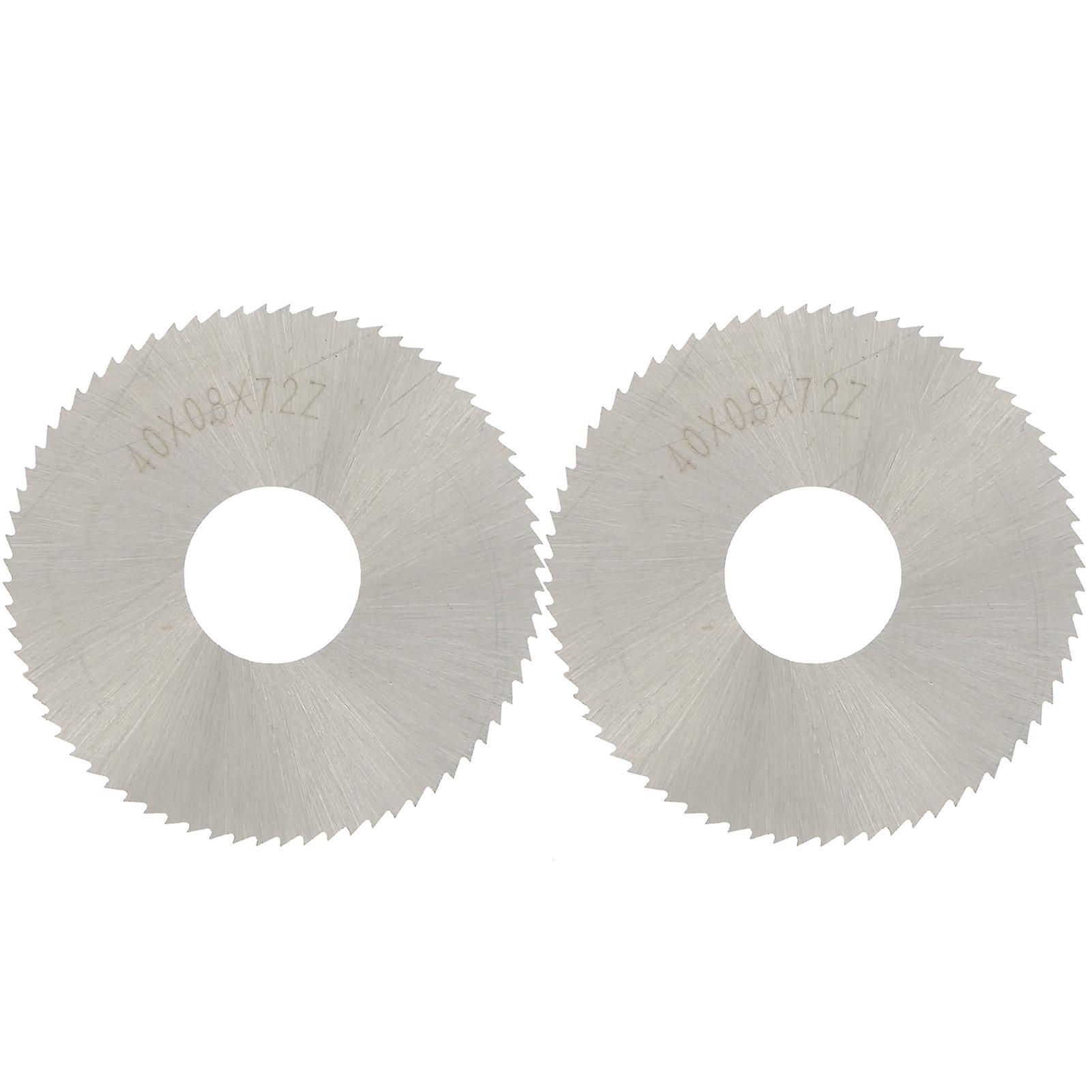 2pcs Milling Circular Saw Blade High Speed Steel Wheel Disc Supplies 40 X 0.8 X 72 Teeth