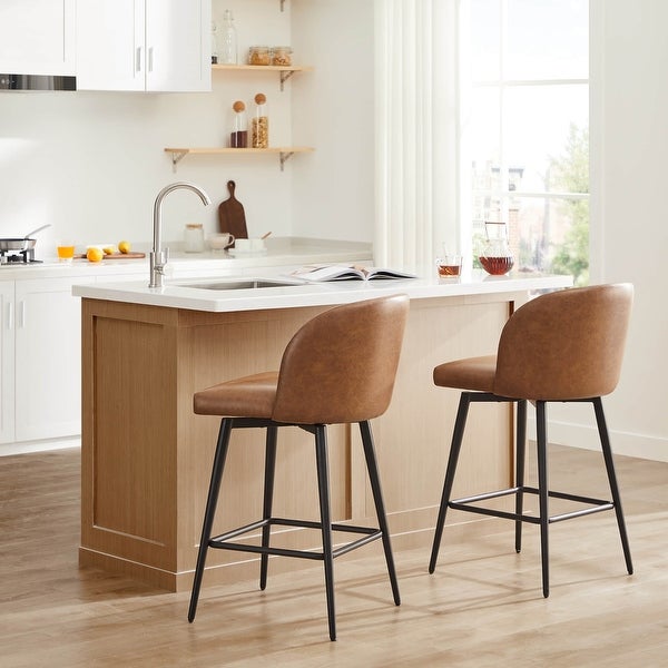 Charlotte Counter Height Swivel Barstool Set of 2