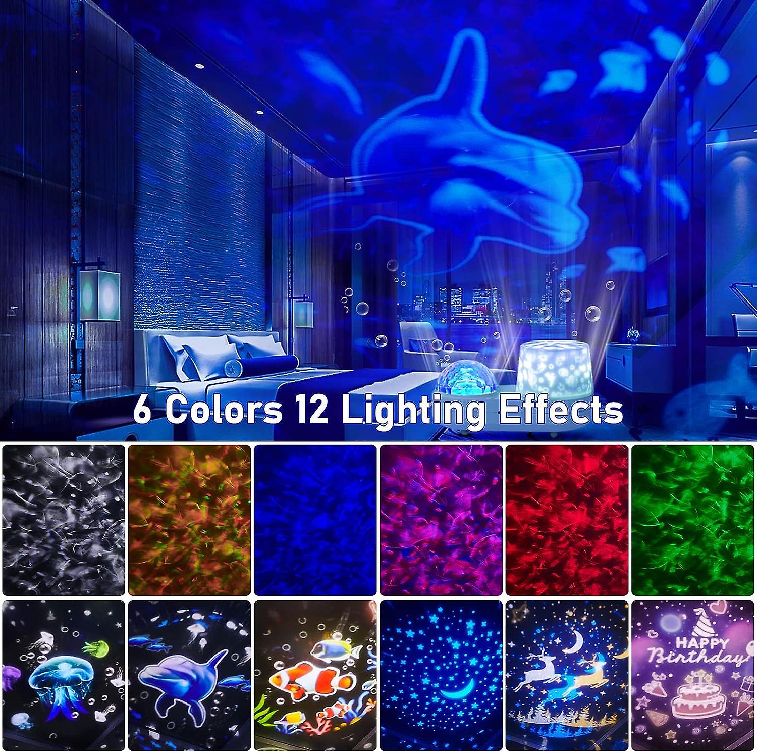 Ocean Night Light Projector， Kids Galaxy Projector For Bedroom， Nebula Star Projector With Usb Cable， 360 Degree Rotation Kid Night Light Lamp For Dec