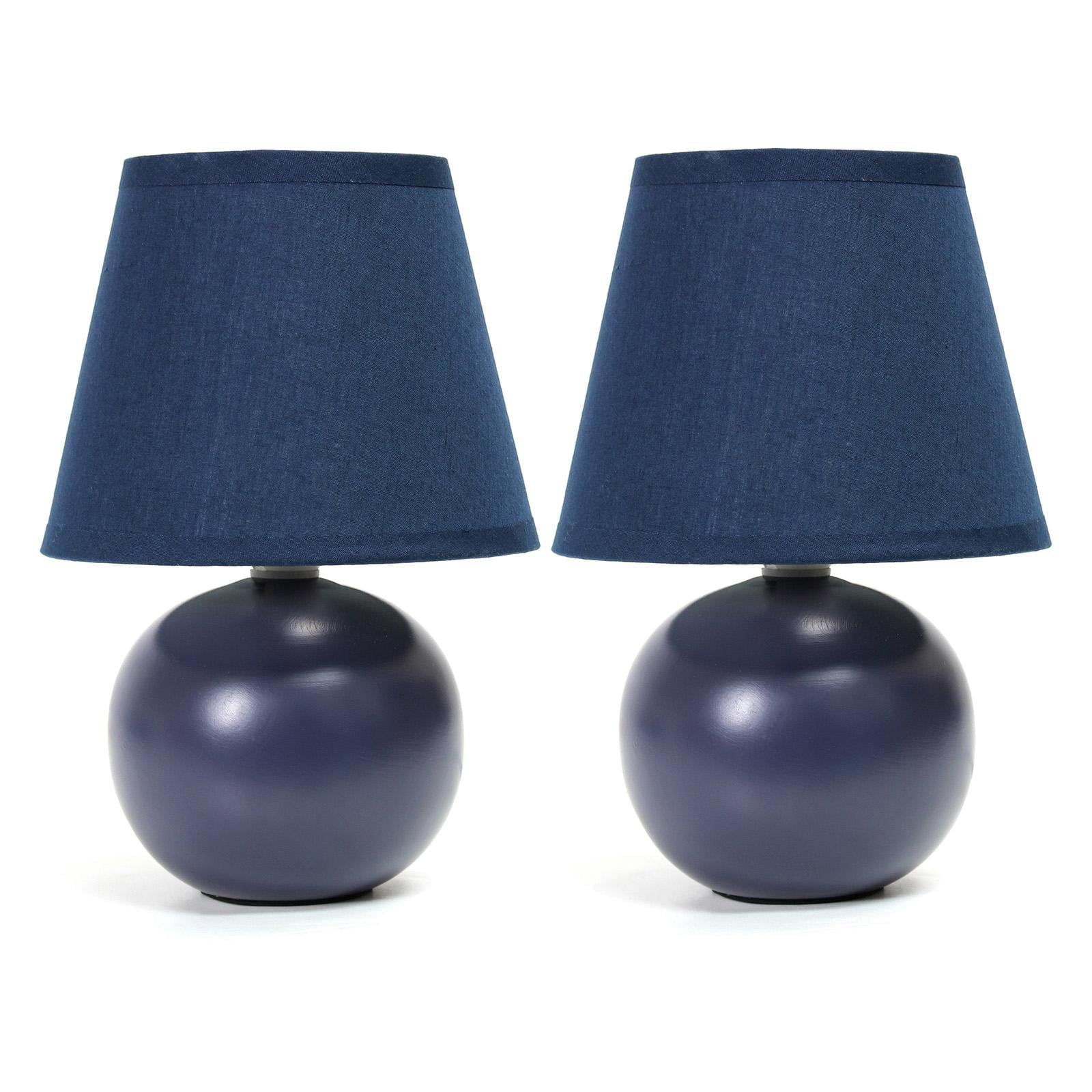 Simple Designs Mini Ceramic Globe Table Lamp