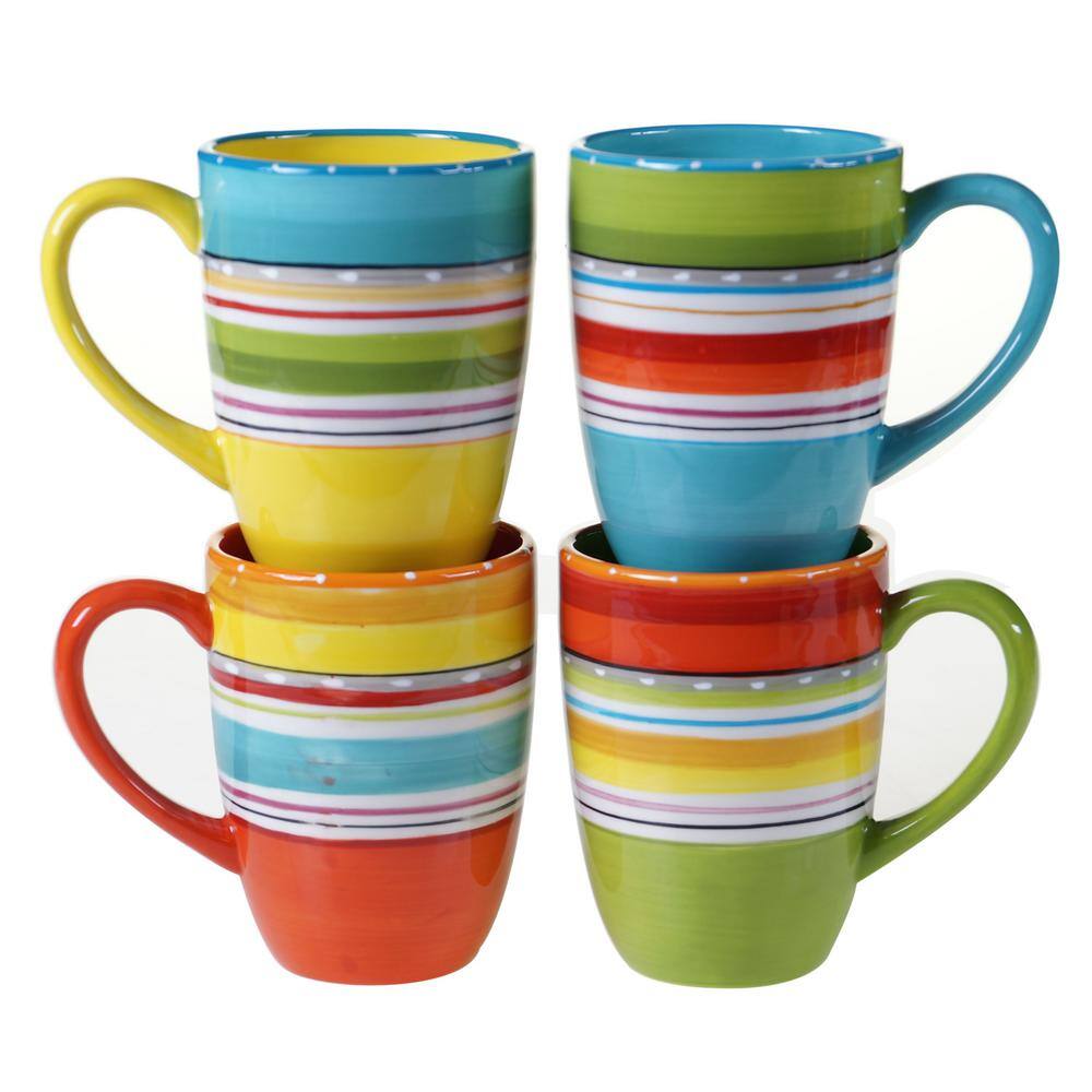 Certified International Mariachi Multi-Colored 20 oz. Mug Set (Set of 4) 25628SET4